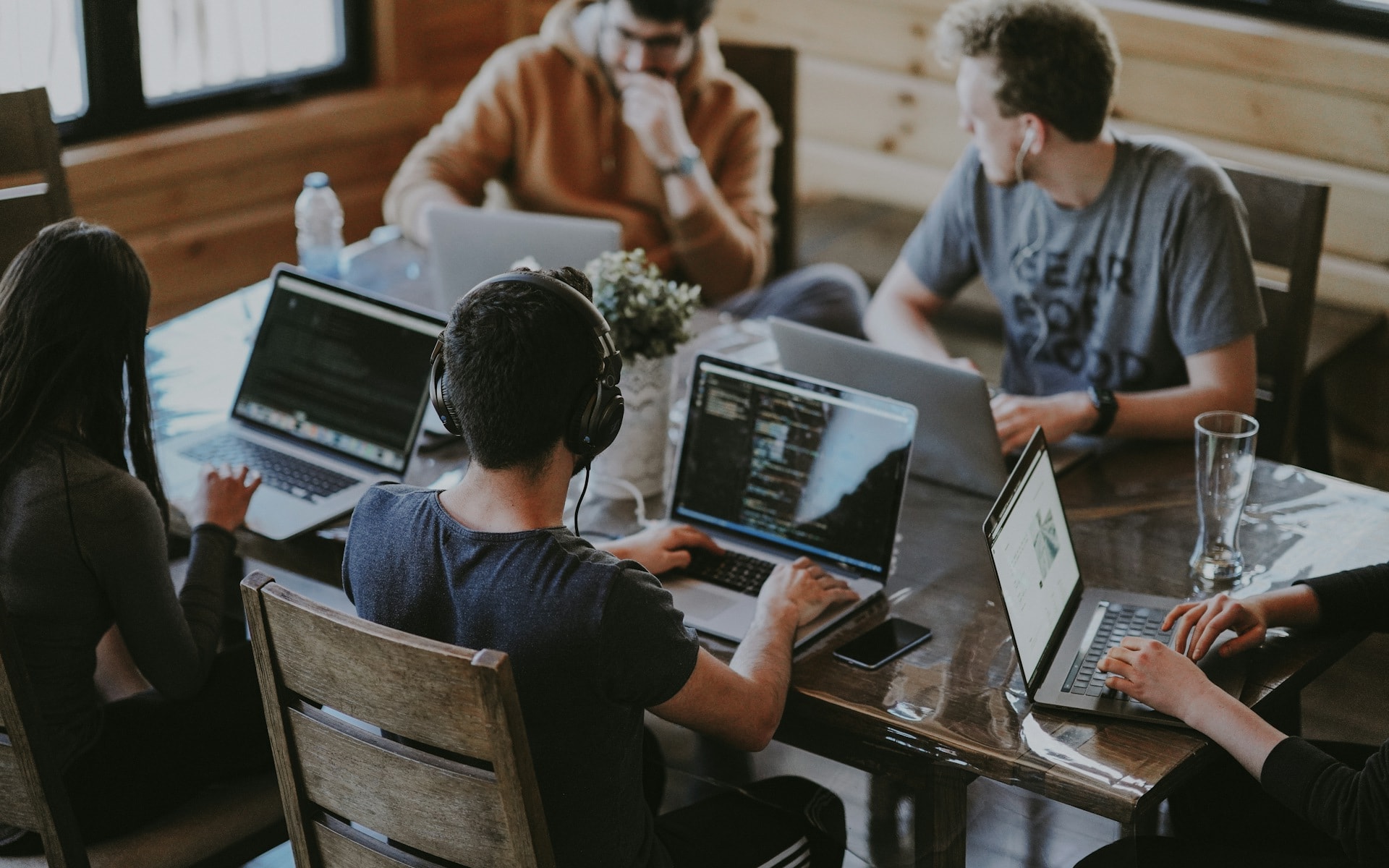 A workstation during a software deploy.